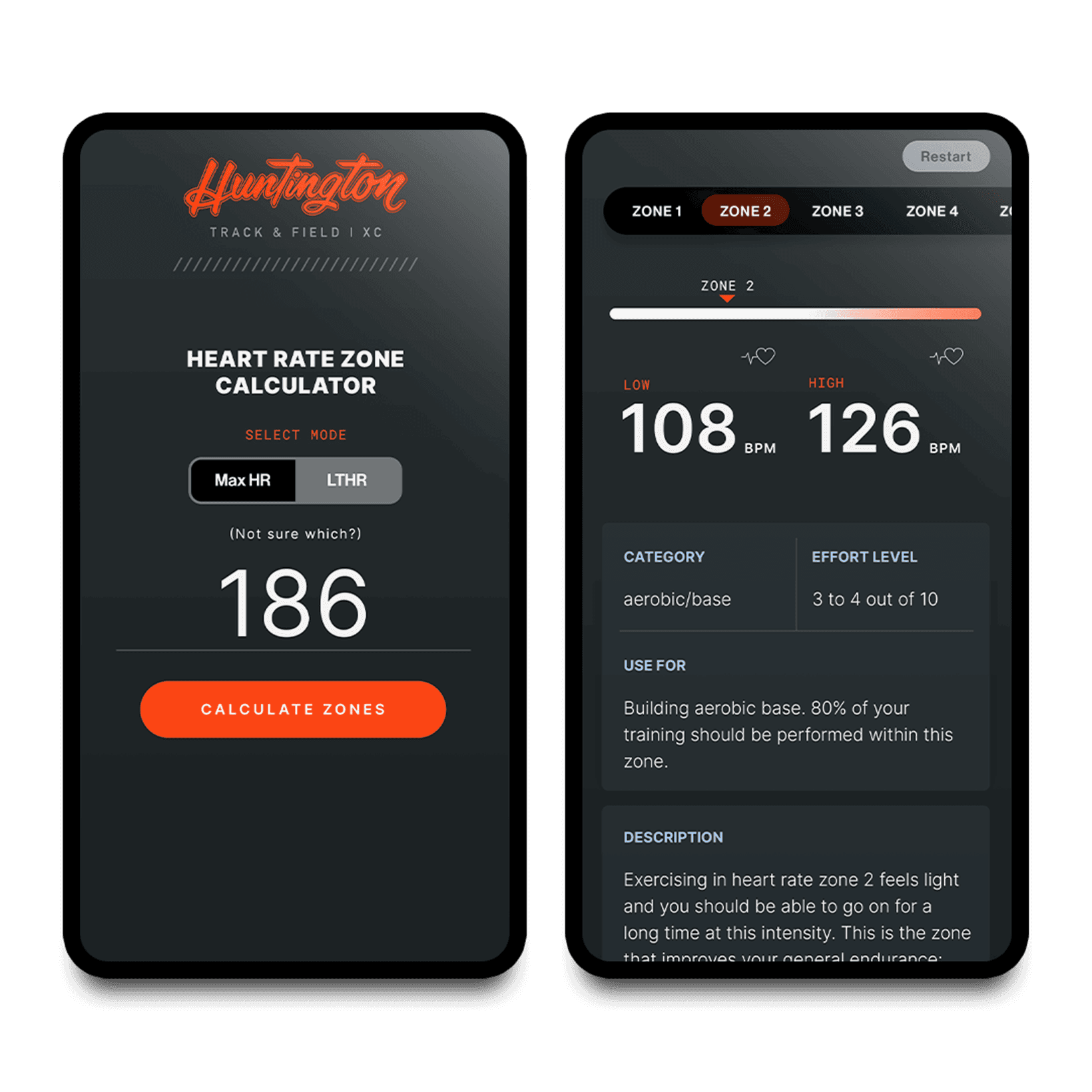 Heart Rate Zone App